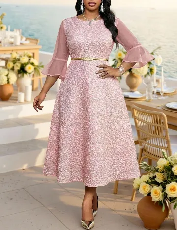Rochie lunga SHEIN CURVE, roz