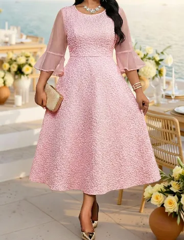 Rochie lunga SHEIN CURVE, roz