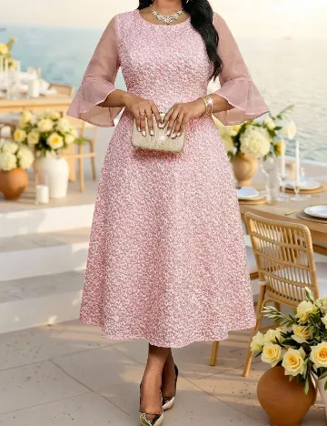 Rochie lunga SHEIN CURVE, roz