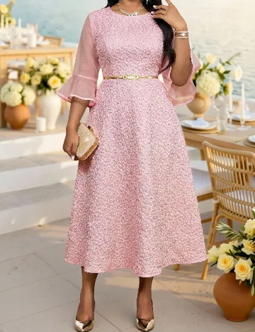 Rochie lunga SHEIN CURVE, roz
