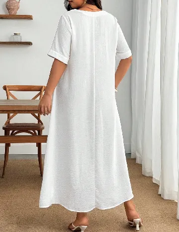 Rochie lunga SHEIN CURVE, alb