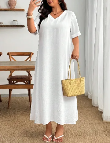 Rochie lunga SHEIN CURVE, alb