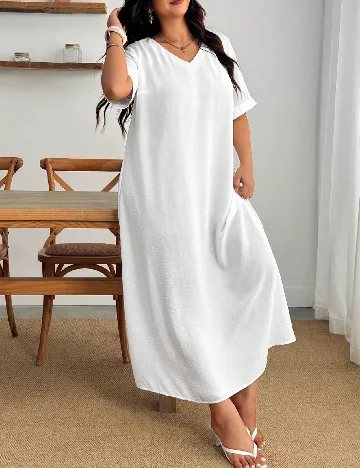 Rochie lunga SHEIN CURVE, alb