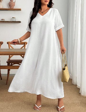 Rochie lunga SHEIN CURVE, alb