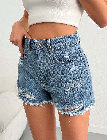 Pantaloni scurti SHEIN, albastru