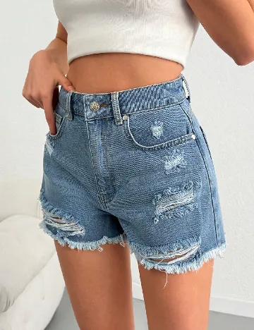Pantaloni scurti SHEIN, albastru