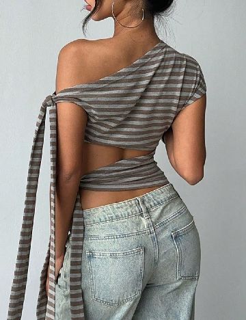Top SHEIN, gri/maro