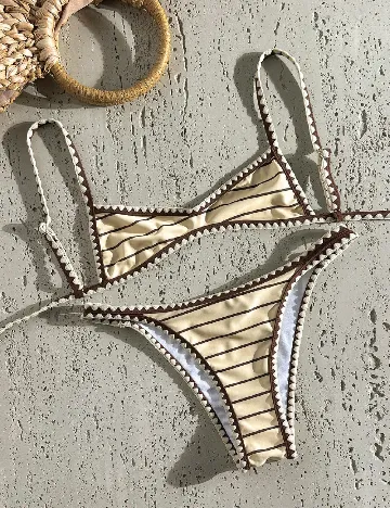 Costum de baie SHEIN, galben/maro