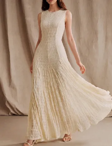 Rochie lunga SHEIN, crem