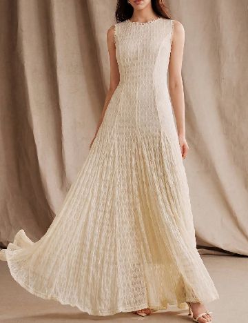 Rochie lunga SHEIN, crem