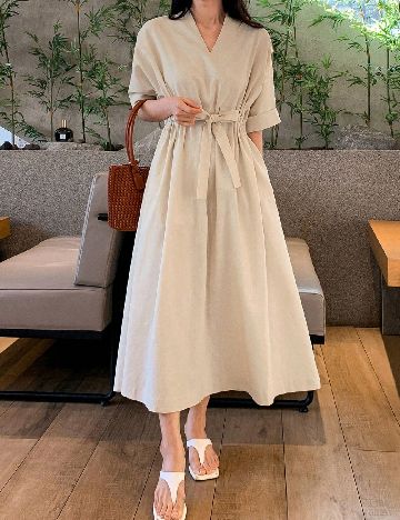 Rochie medie Dazy, bej