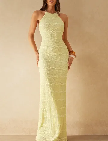 Rochie lunga SHEIN, galben deschis