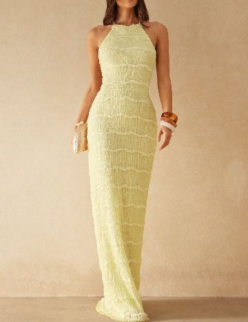 Rochie lunga SHEIN, galben deschis