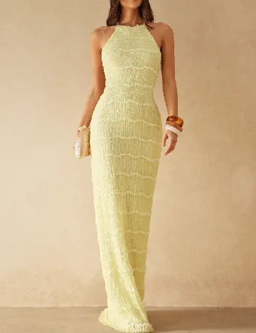 Rochie lunga SHEIN, galben deschis