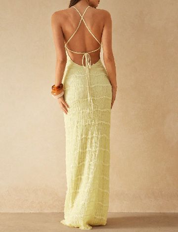Rochie lunga SHEIN, galben deschis