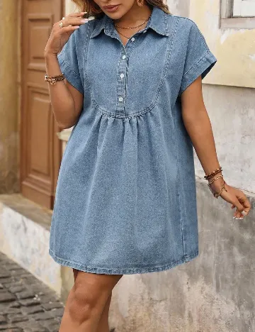 Rochie scurta SHEIN CURVE, albastru
