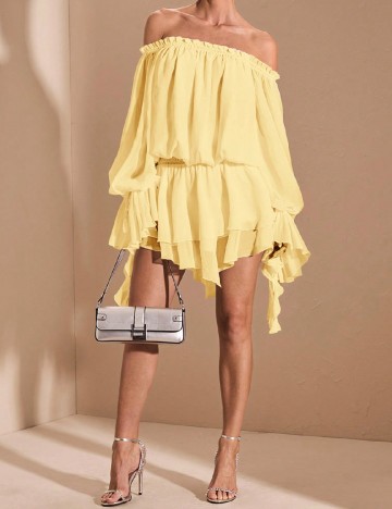 Rochie scurta SHEIN, galben