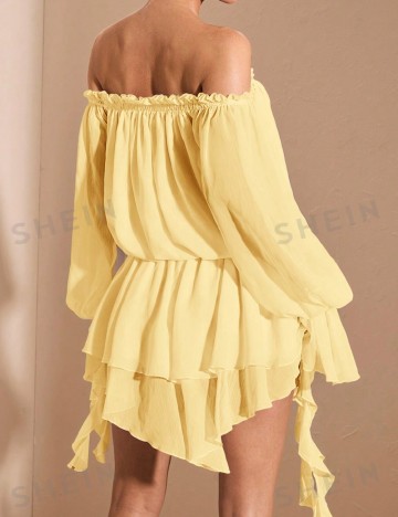 Rochie scurta SHEIN, galben