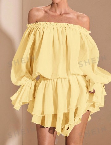Rochie scurta SHEIN, galben