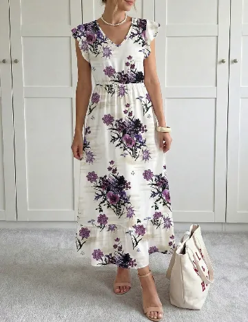 Rochie lunga Emery Rose, alb