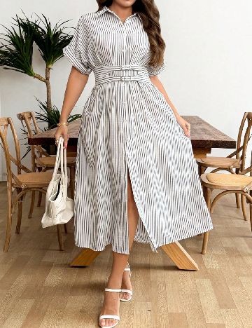 Rochie medie SHEIN CURVE, gri
