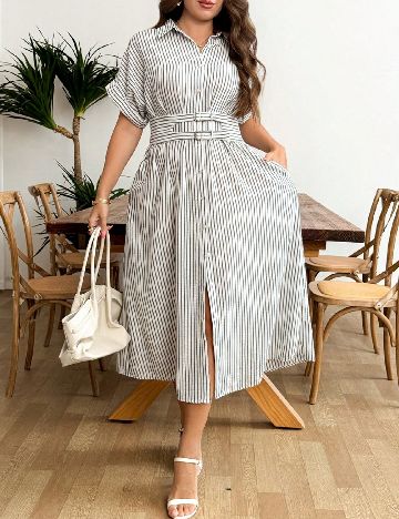 Rochie medie SHEIN CURVE, gri