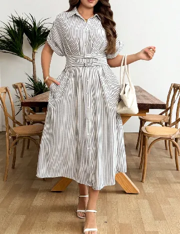 Rochie medie SHEIN CURVE, gri