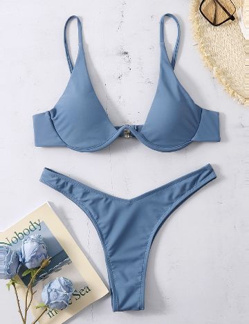 Costum de baie SHEIN, albastru