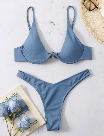 Costum de baie SHEIN, albastru