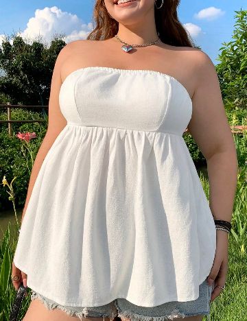 Bluza SHEIN CURVE, alb