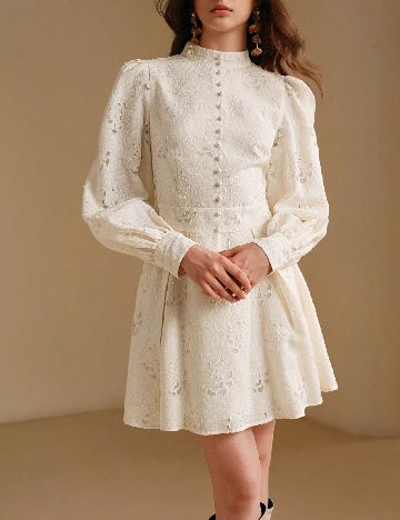 Rochie scurta Anewsta, crem