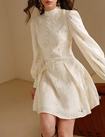 Rochie scurta Anewsta, crem