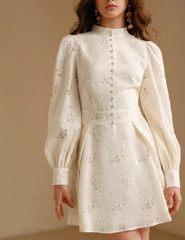 Rochie scurta Anewsta, crem