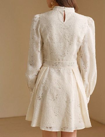 Rochie scurta Anewsta, crem