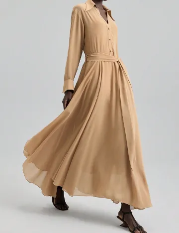 Rochie lunga Ontre, maro