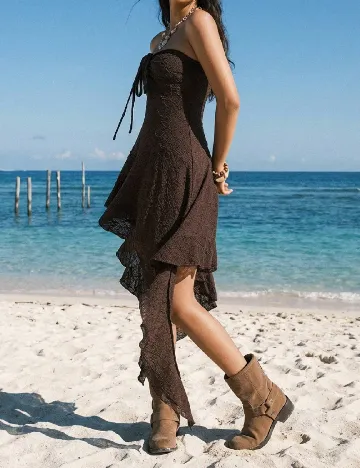Rochie scurta SHEIN, maro