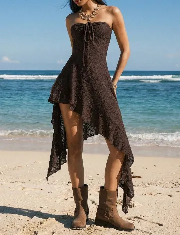 Rochie scurta SHEIN, maro