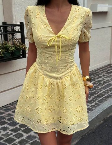 Rochie scurta Dazy, galben