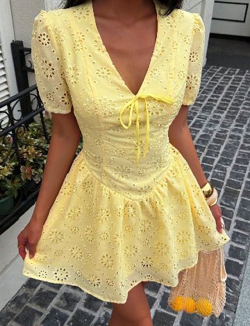 Rochie scurta Dazy, galben