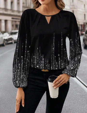 Bluza SHEIN CURVE, negru