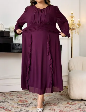 Rochie lunga SHEIN CURVE, pruna