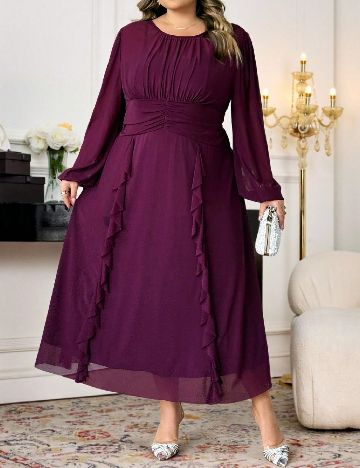 Rochie lunga SHEIN CURVE, pruna