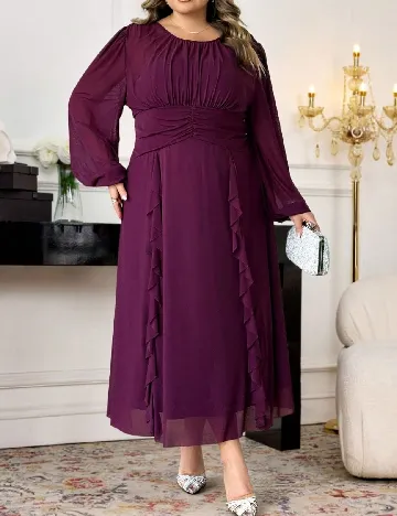 Rochie lunga SHEIN CURVE, pruna