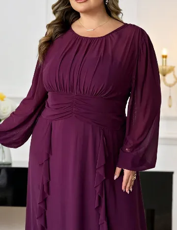 Rochie lunga SHEIN CURVE, pruna