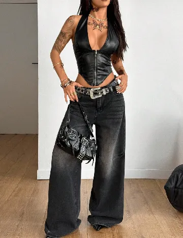Top SHEIN, negru