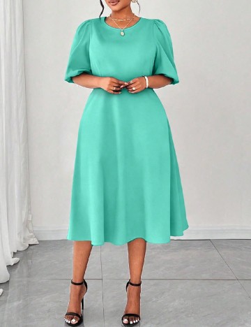 Rochie medie SHEIN CURVE, verde