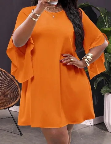 Rochie scurta SHEIN CURVE, portocaliu