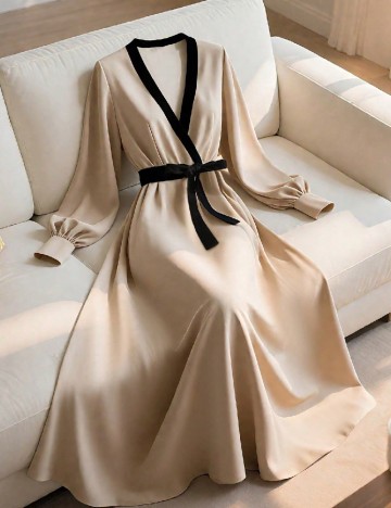Rochie lunga SHEIN, crem