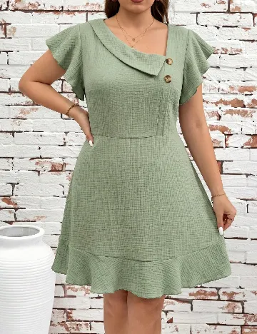 Rochie scurta SHEIN CURVE, verde