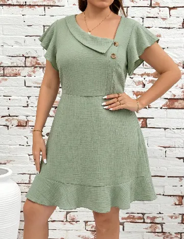 Rochie scurta SHEIN CURVE, verde